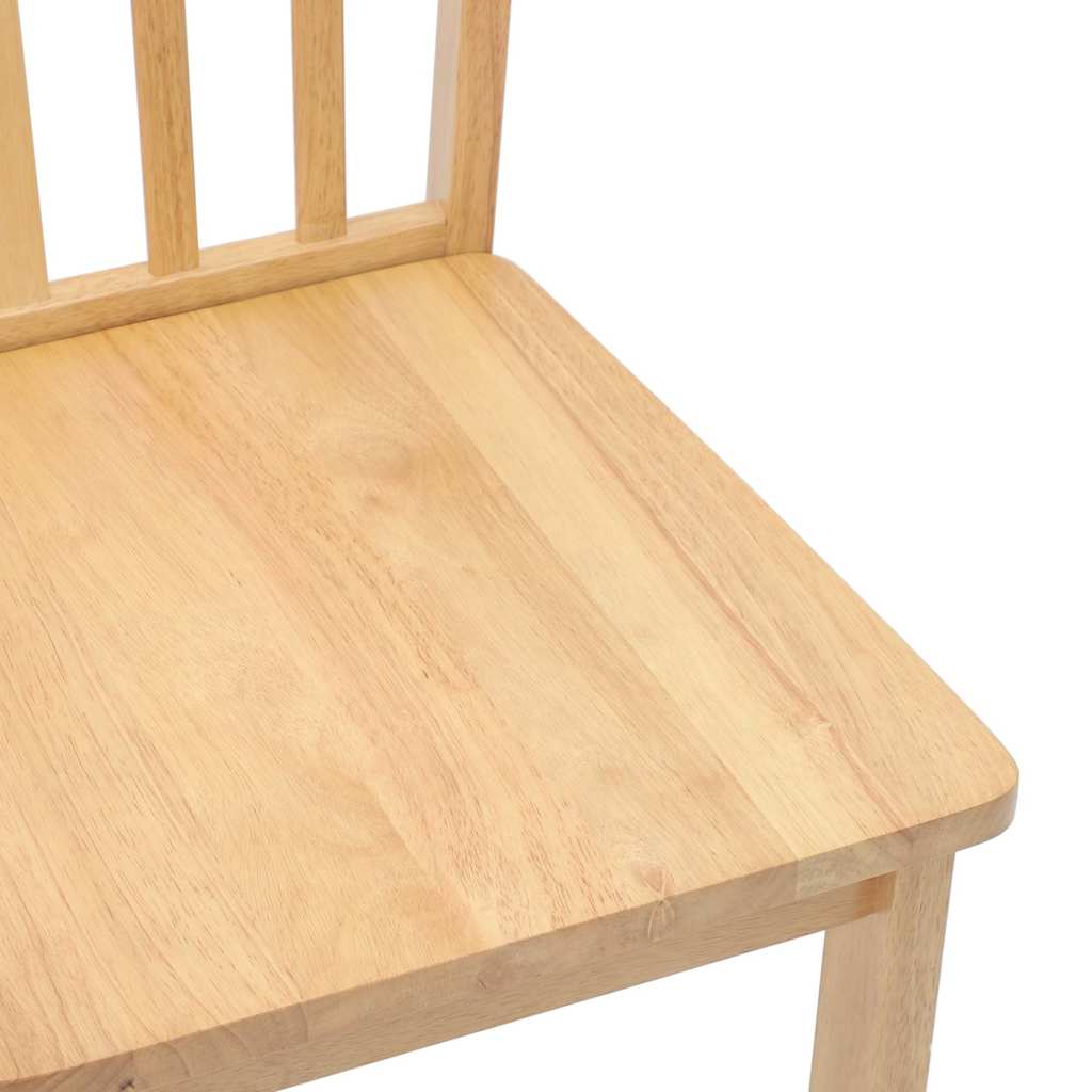 Chaises à manger 2 pcs bois massif naturel caoutchouc - XIOS