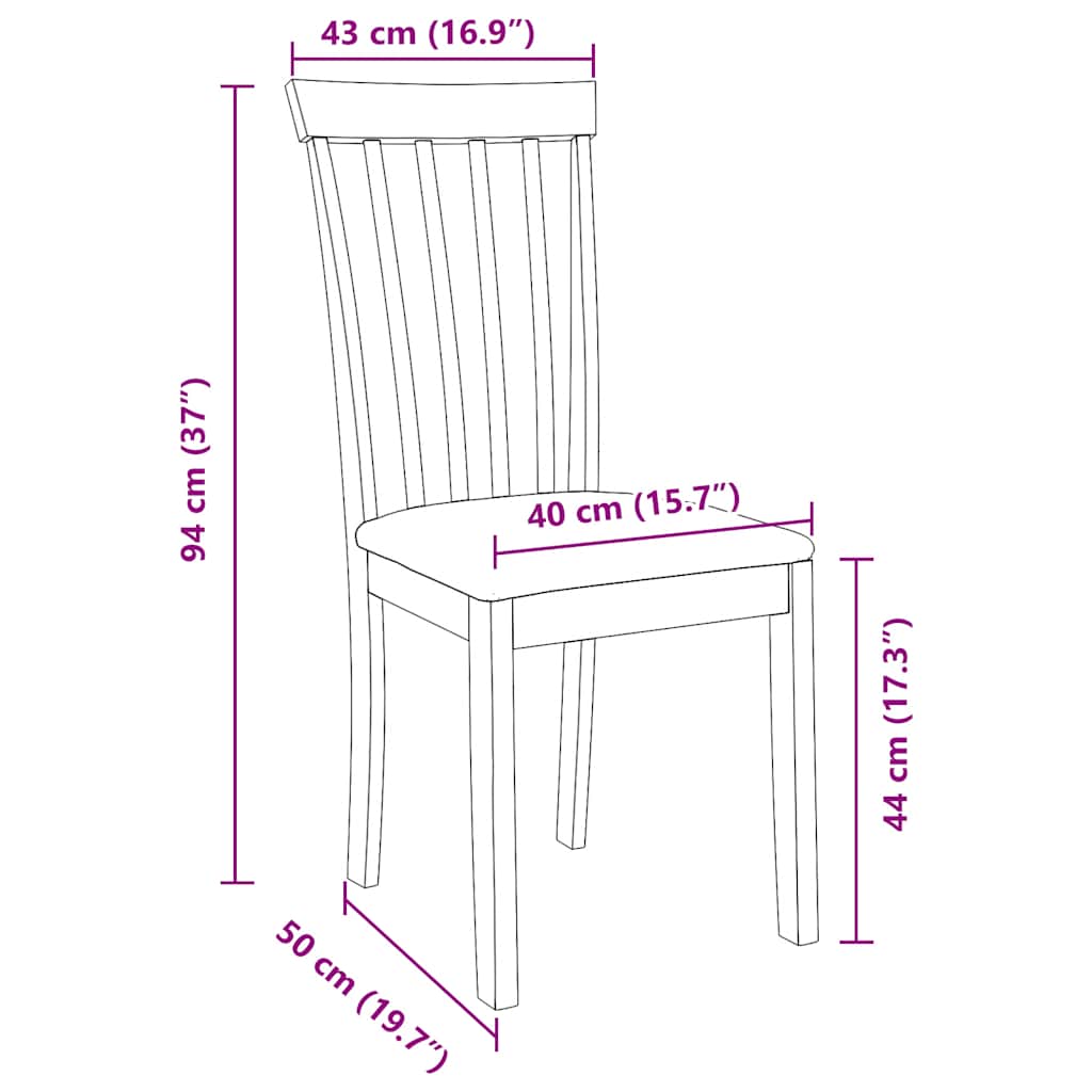 Chaises à manger coussins 2 pcs blanc bois massif caoutchouc - XIOS