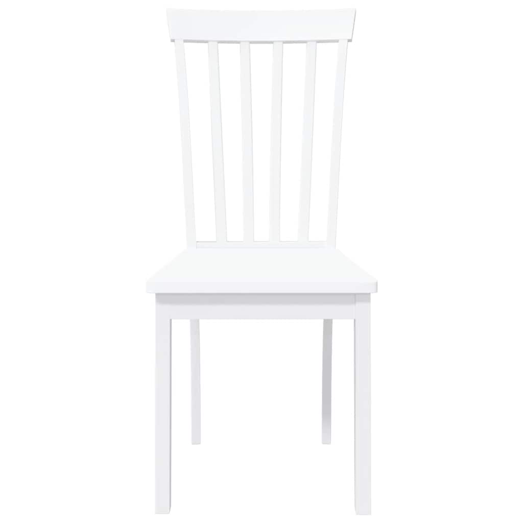 Chaises à manger 2 pcs blanc bois massif caoutchouc - XIOS