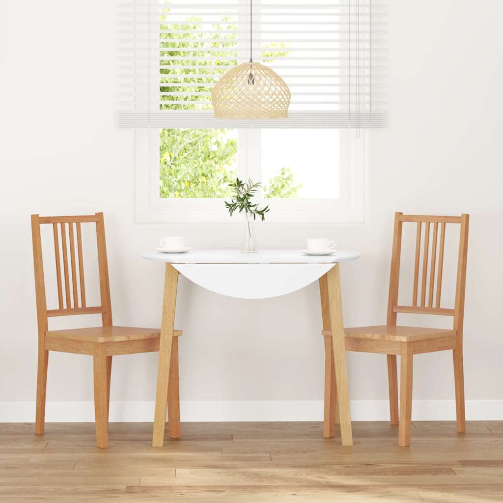 Chaises à manger 2 pcs bois massif naturel caoutchouc - XIOS