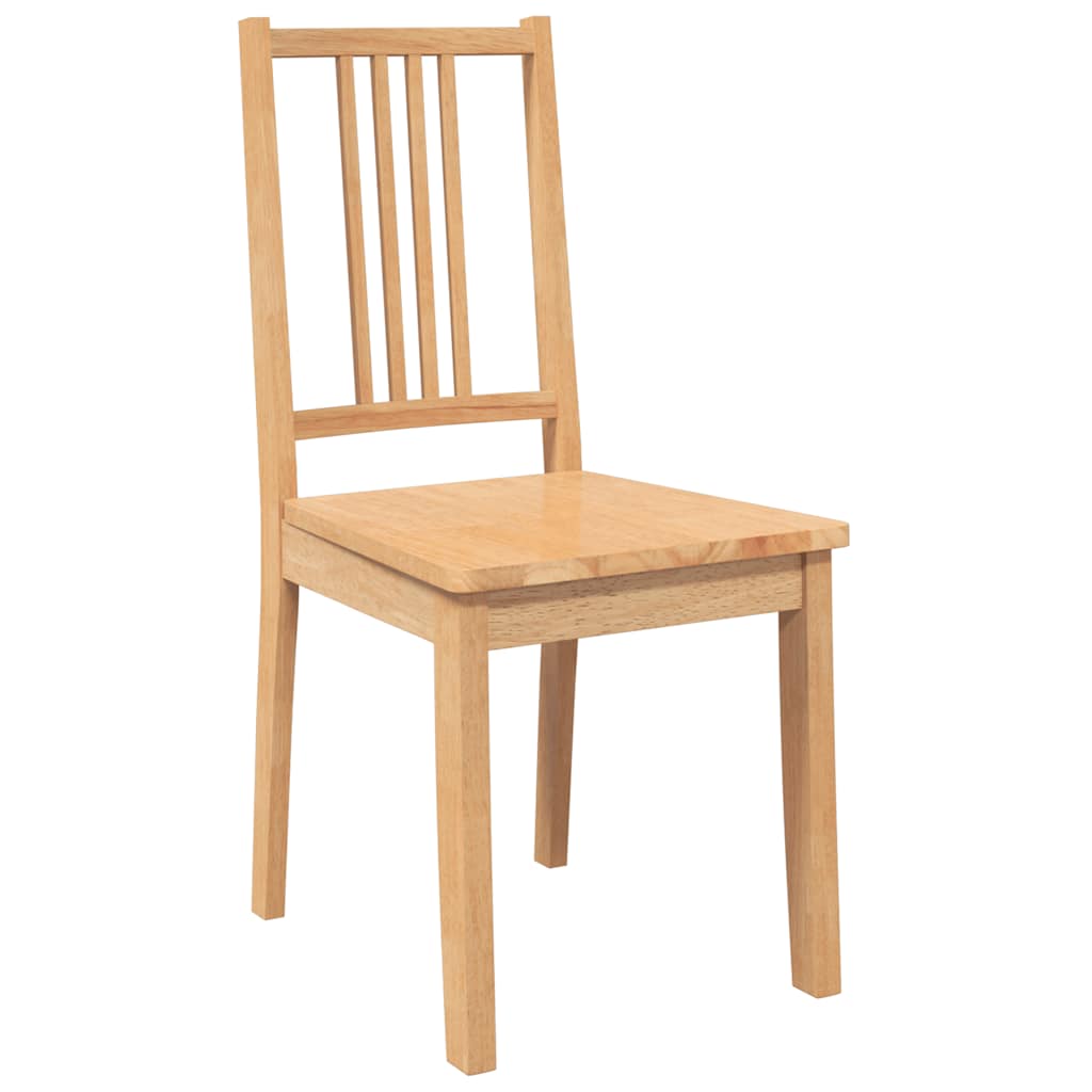 Chaises à manger 2 pcs bois massif naturel caoutchouc - XIOS