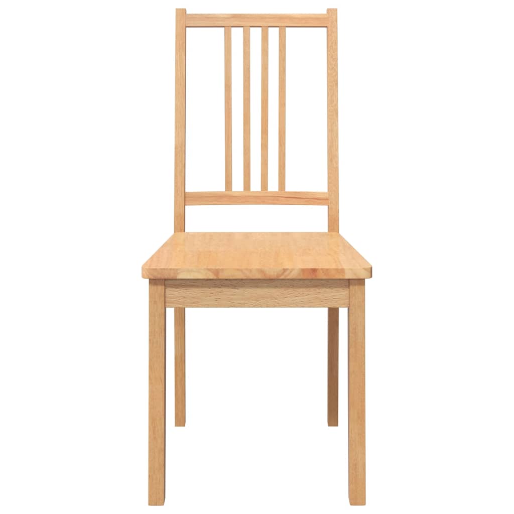 Chaises à manger 2 pcs bois massif naturel caoutchouc - XIOS