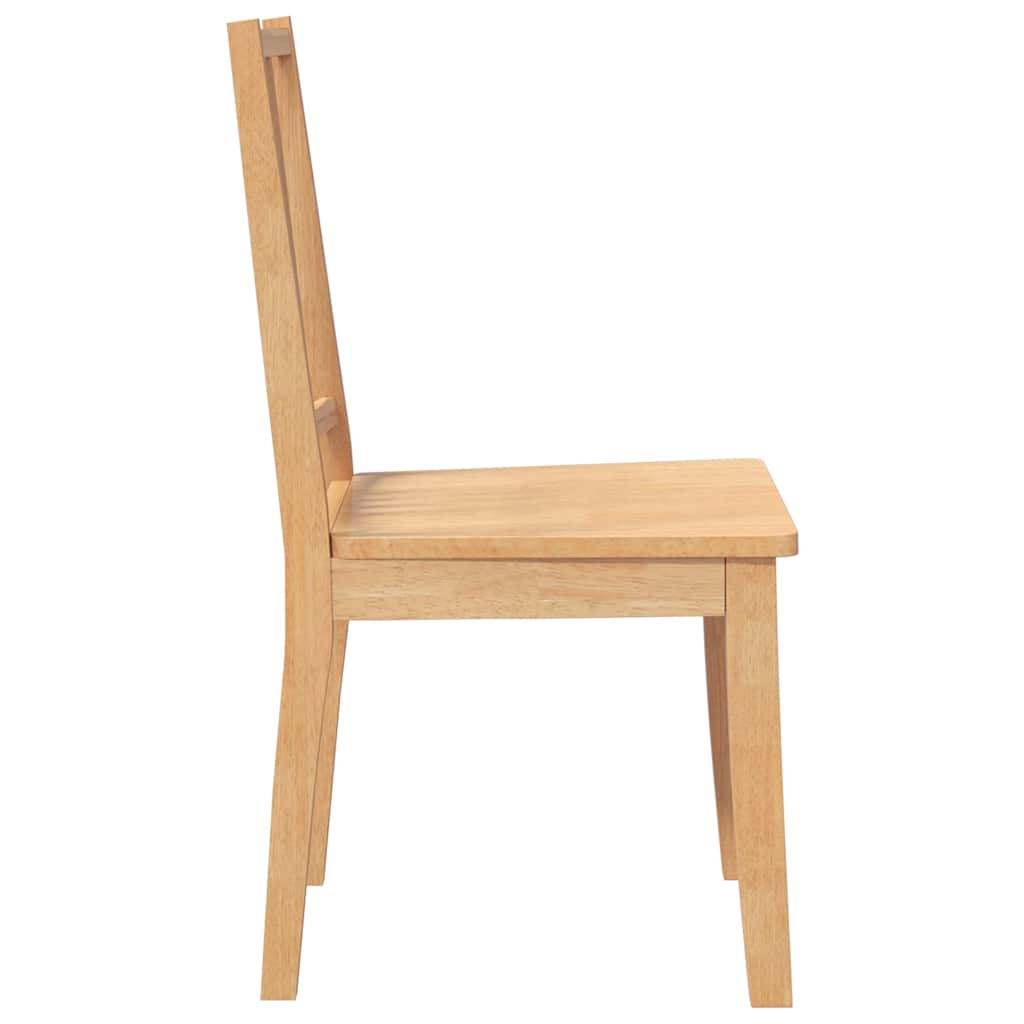 Chaises à manger 2 pcs bois massif naturel caoutchouc - XIOS
