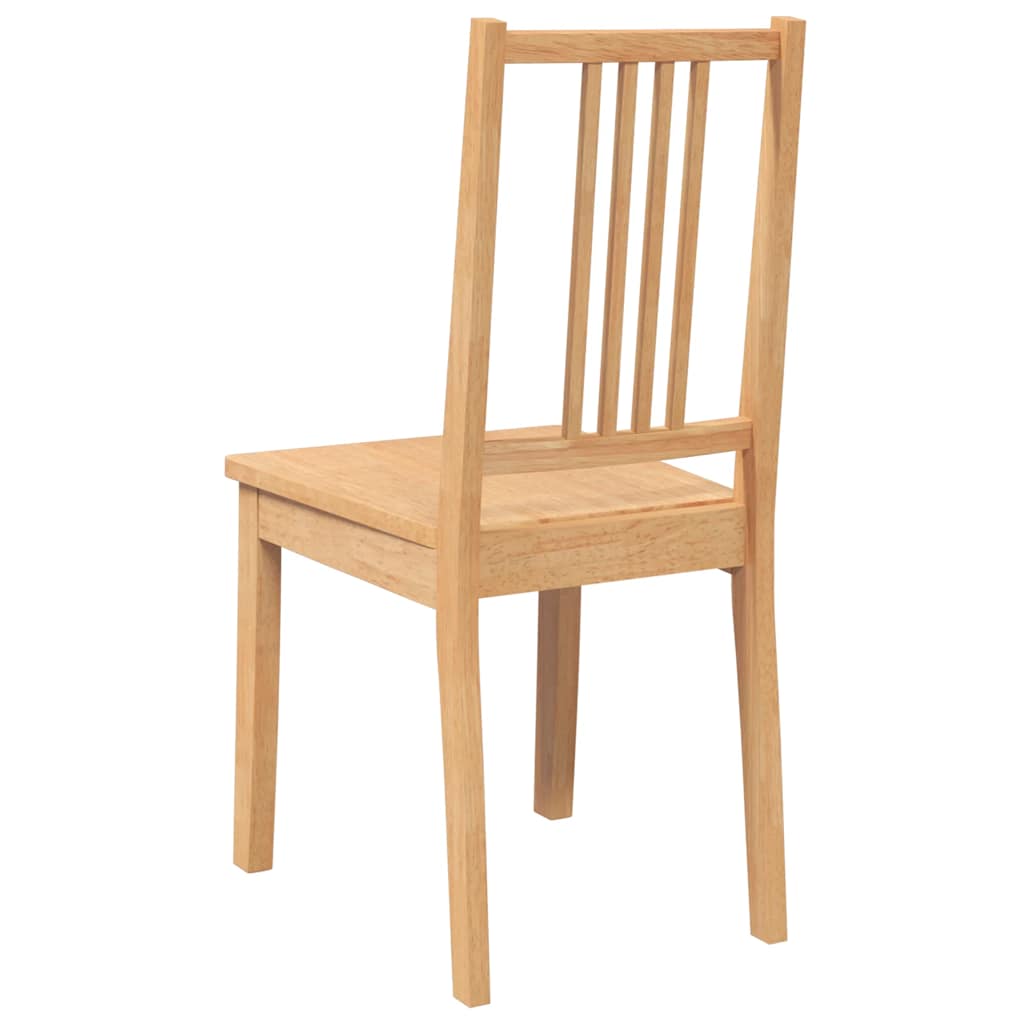 Chaises à manger 2 pcs bois massif naturel caoutchouc - XIOS