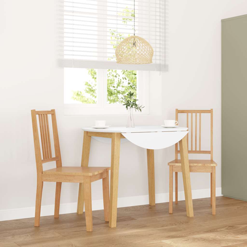 Chaises à manger 2 pcs bois massif naturel caoutchouc - XIOS