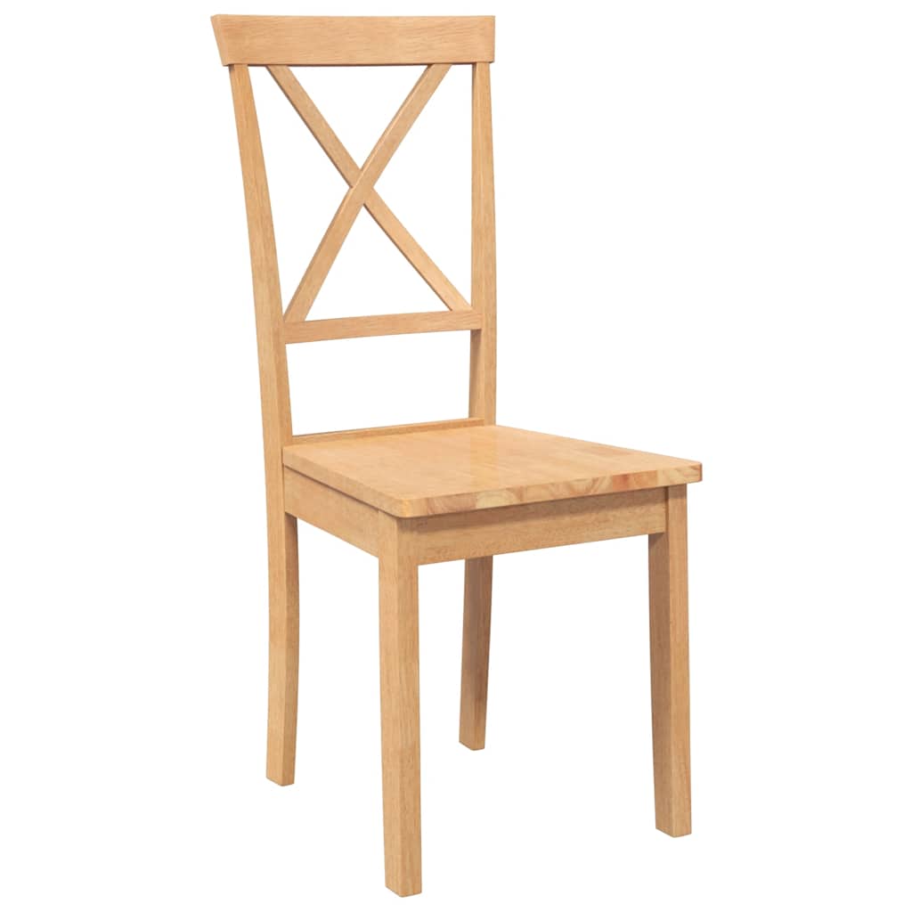 Chaises à manger 2 pcs bois massif caoutchouc - XIOS