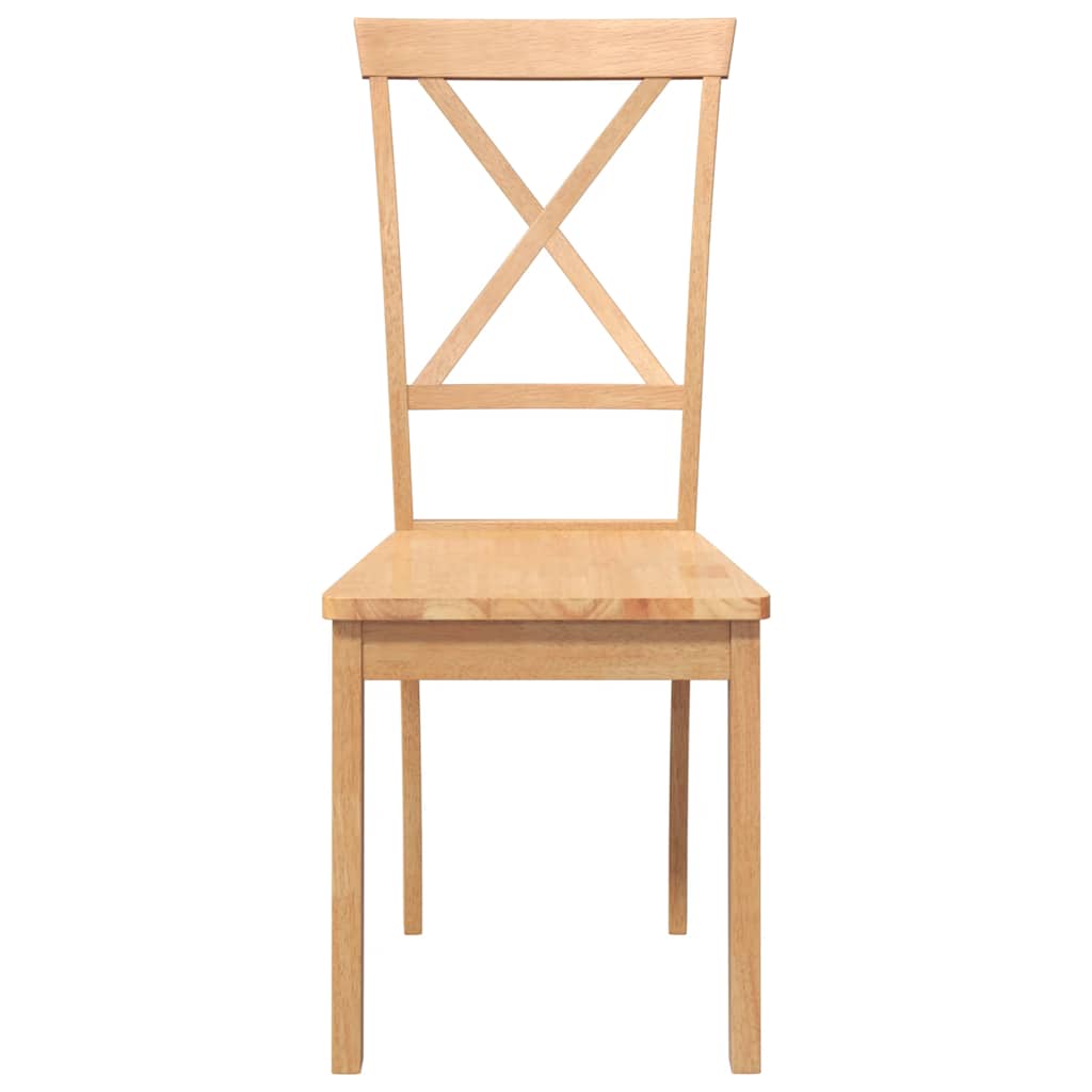 Chaises à manger 2 pcs bois massif caoutchouc - XIOS