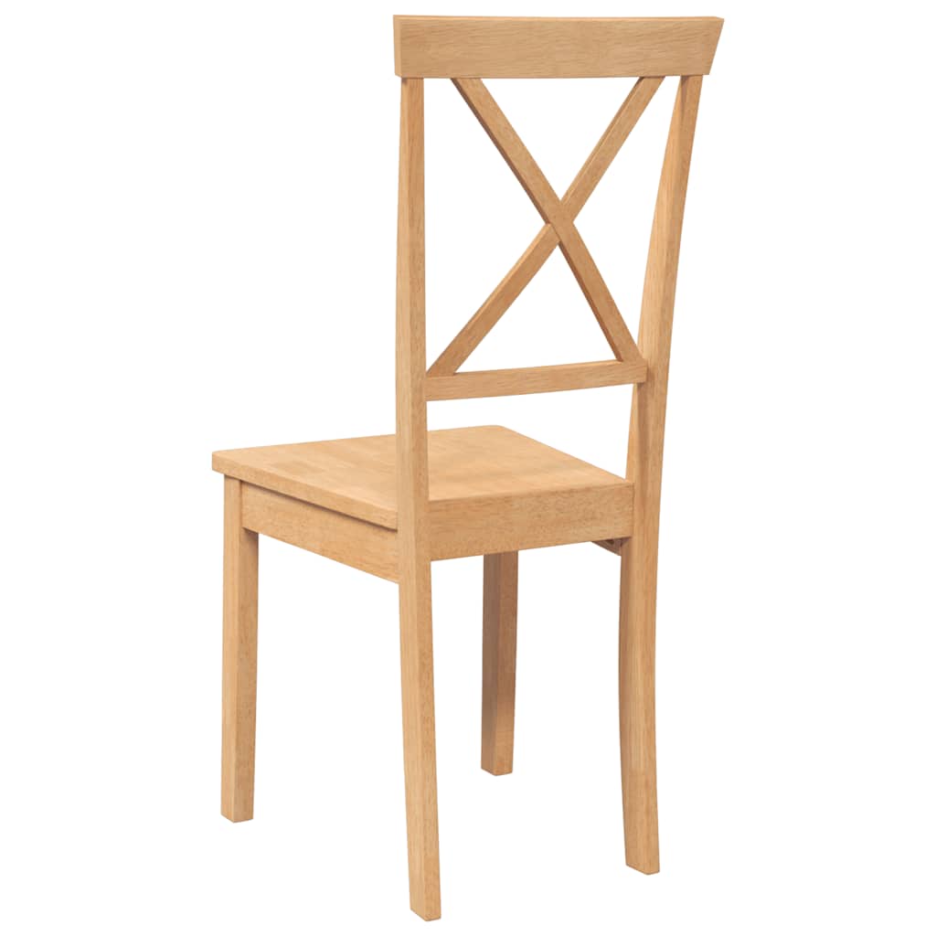 Chaises à manger 2 pcs bois massif caoutchouc - XIOS