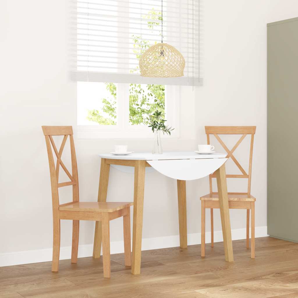 Chaises à manger 2 pcs bois massif caoutchouc - XIOS