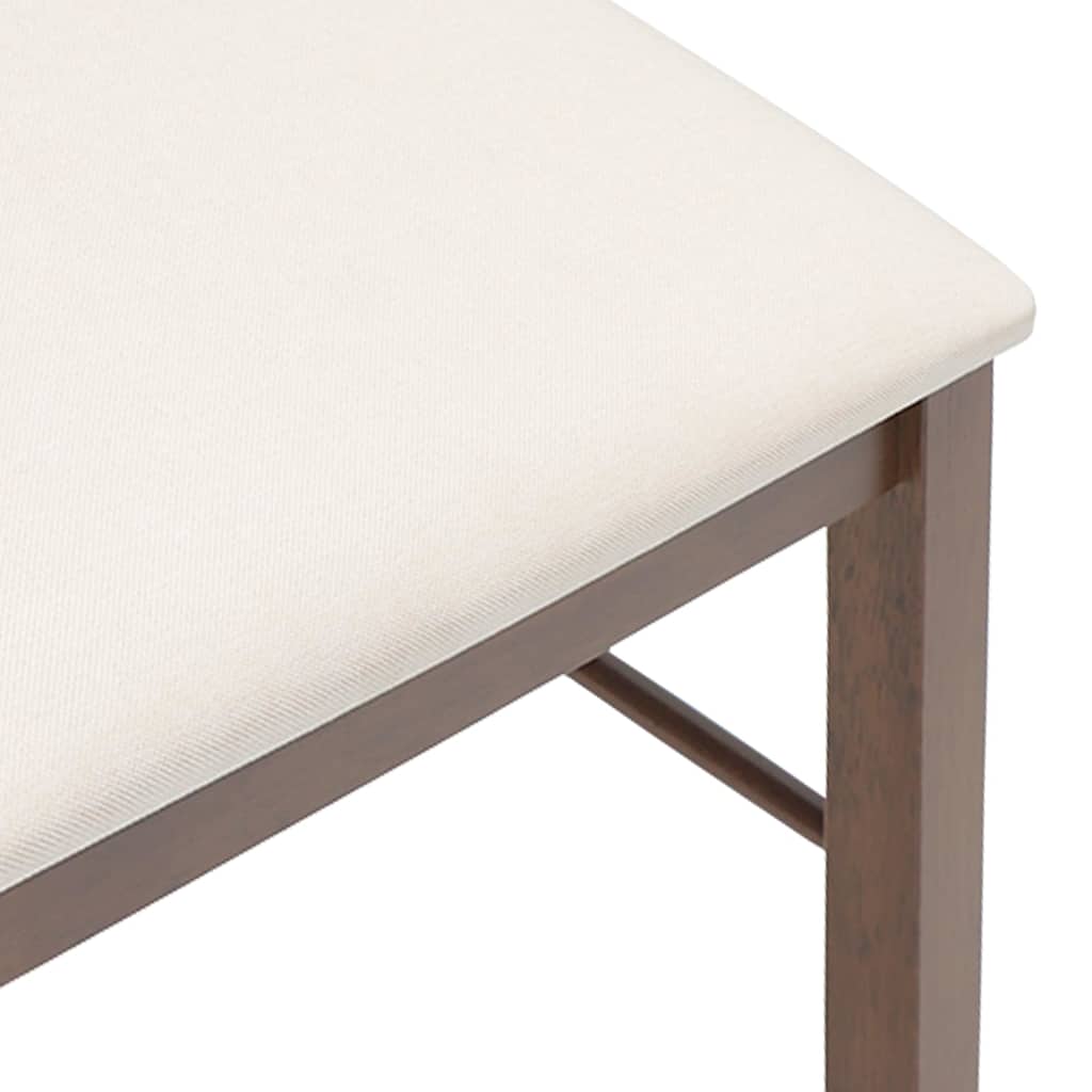 Chaises à manger coussins 2 pcs marron bois massif caoutchouc - XIOS