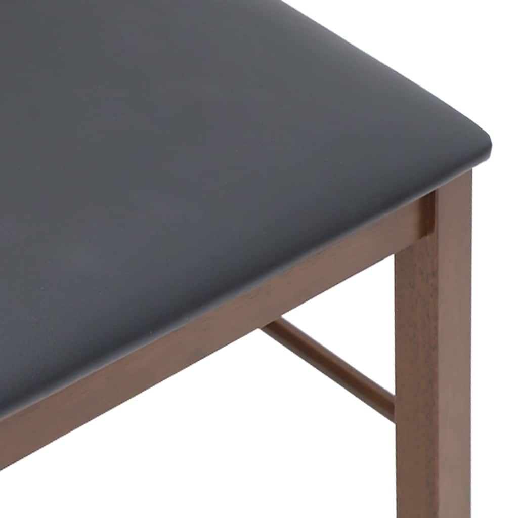 Chaises à manger coussins 2 pcs marron bois massif caoutchouc - XIOS