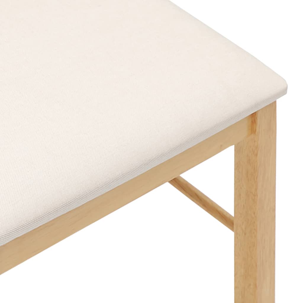 Chaises à manger coussins 2 pcs bois massif caoutchouc - XIOS