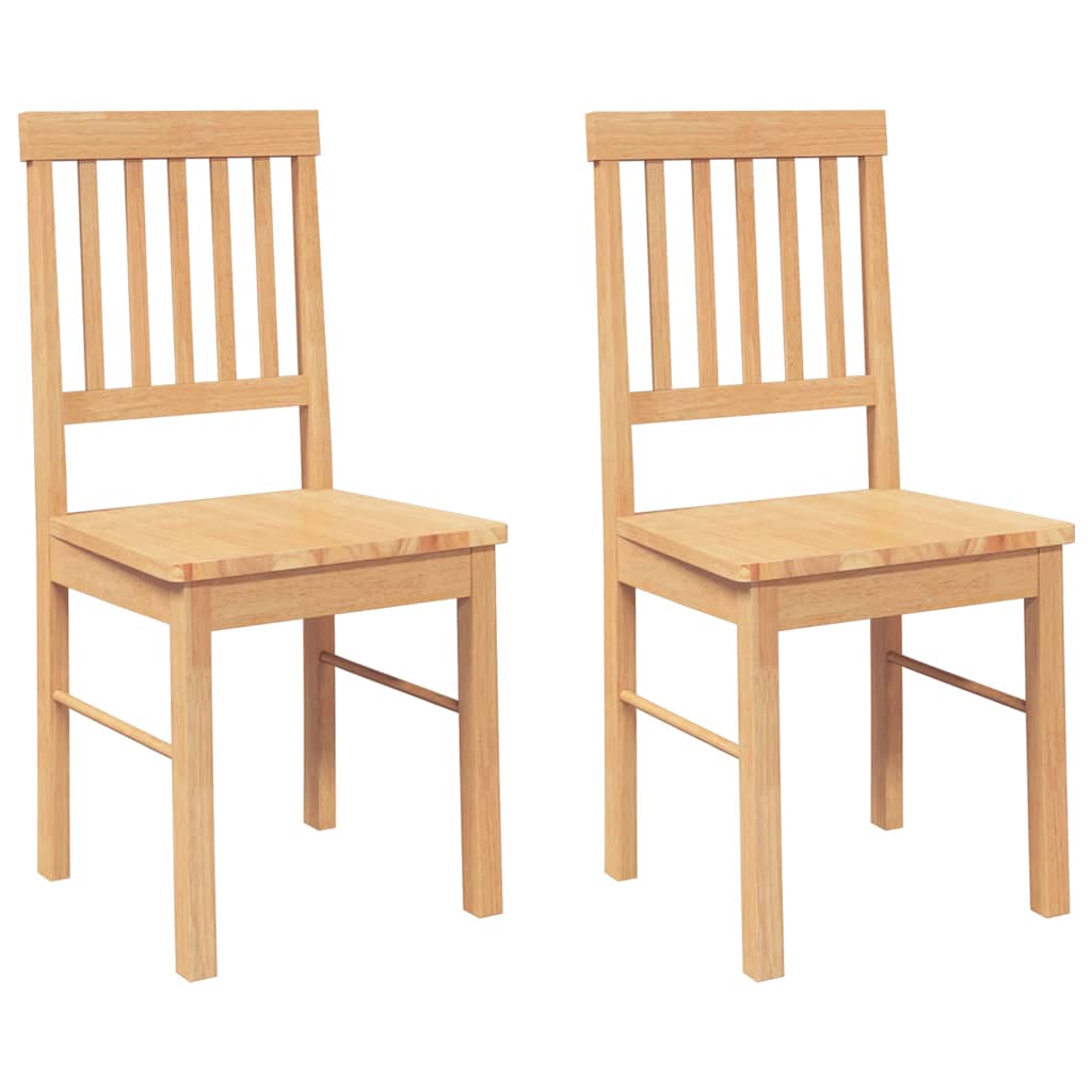 Chaises à manger 2 pcs bois massif caoutchouc - XIOS