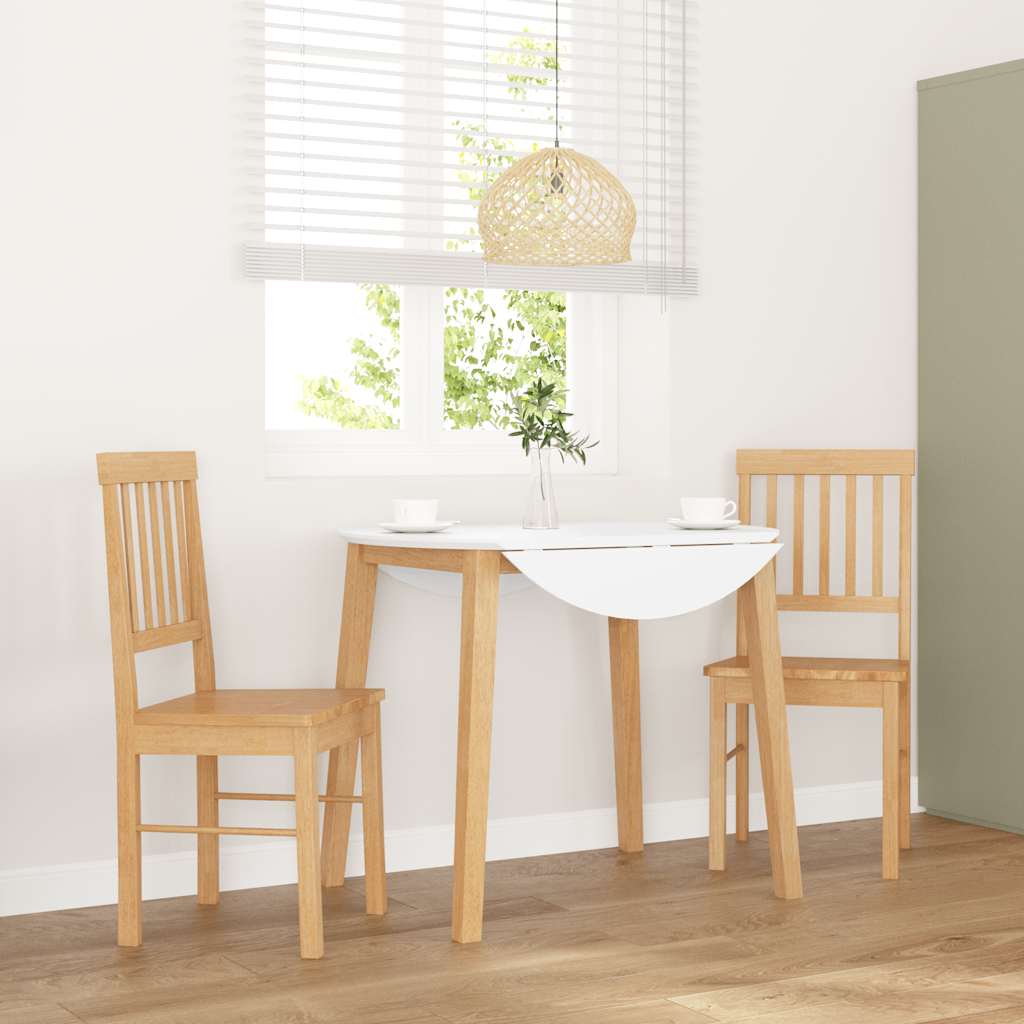 Chaises à manger 2 pcs bois massif caoutchouc - XIOS