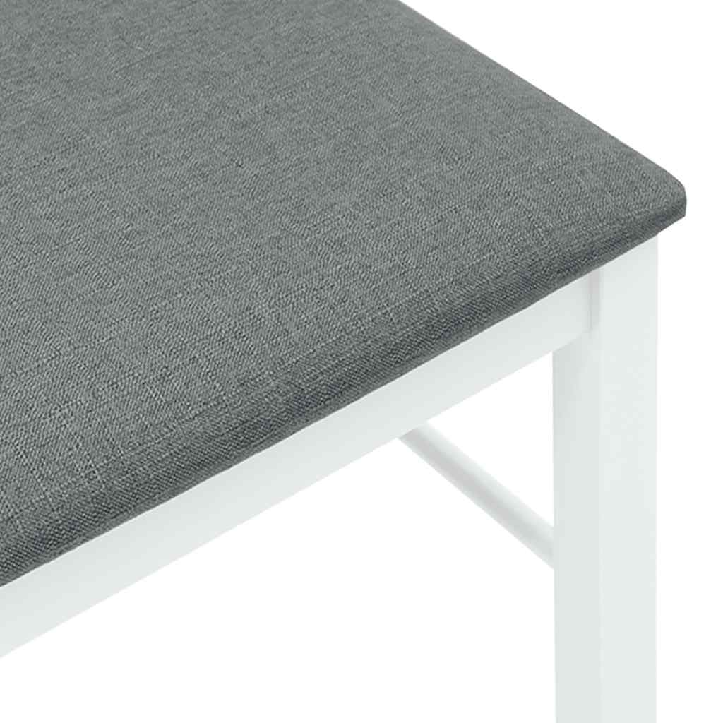 Chaises à manger coussins 2 pcs blanc bois massif caoutchouc - XIOS