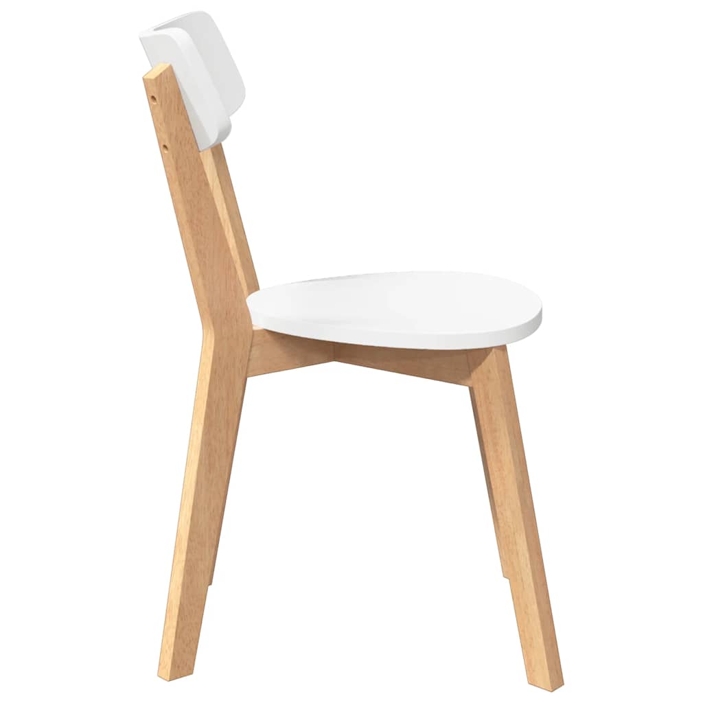 Chaises à manger 2 pcs bois massif caoutchouc - XIOS