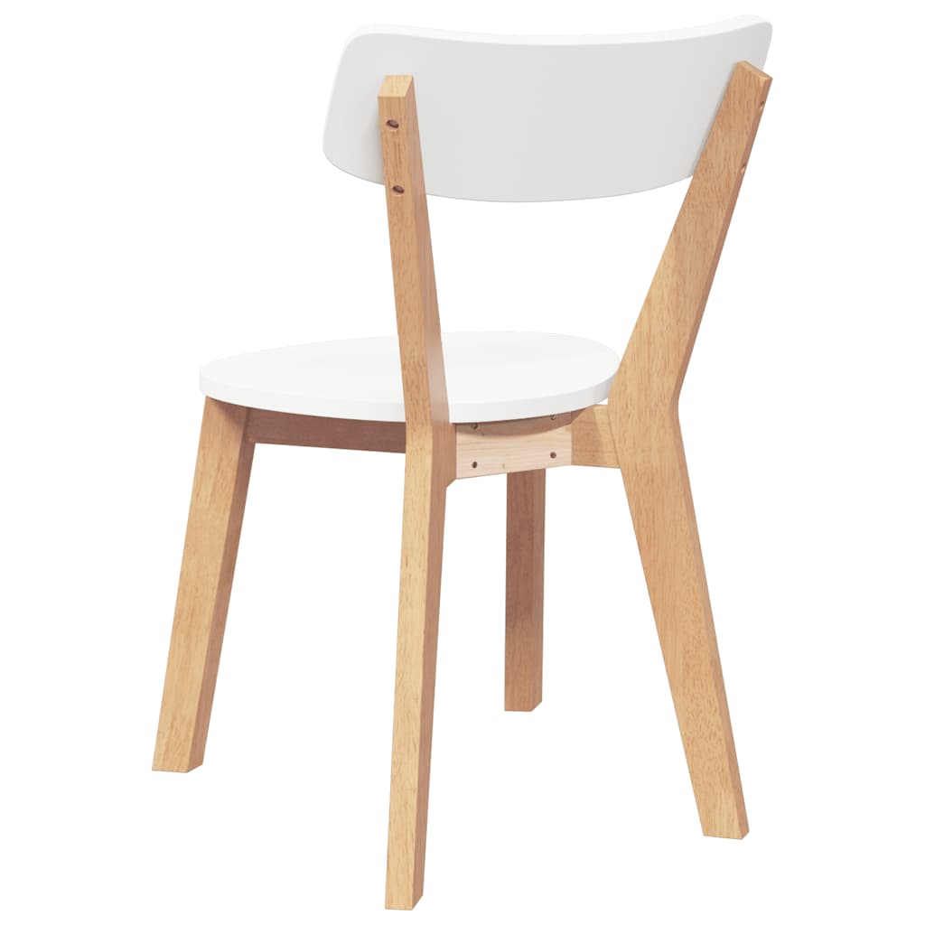 Chaises à manger 2 pcs bois massif caoutchouc - XIOS