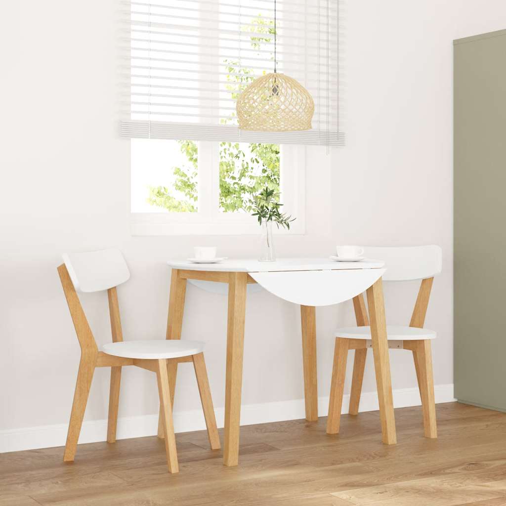 Chaises à manger 2 pcs bois massif caoutchouc - XIOS