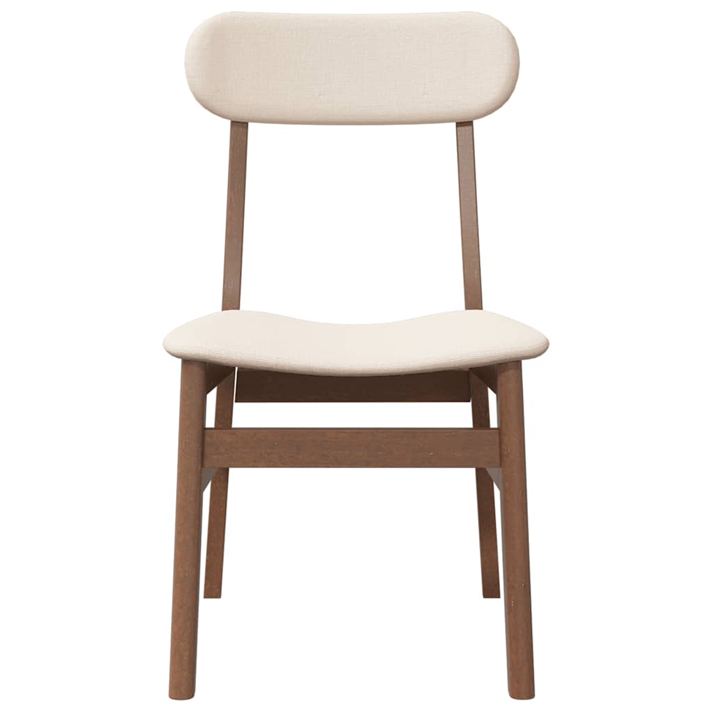 Chaises à manger coussins 2 pcs marron bois massif caoutchouc - XIOS