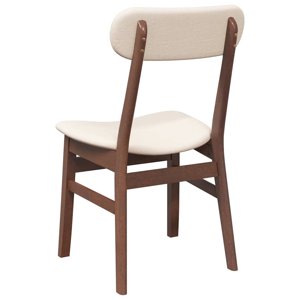 Chaises à manger coussins 2 pcs marron bois massif caoutchouc - XIOS