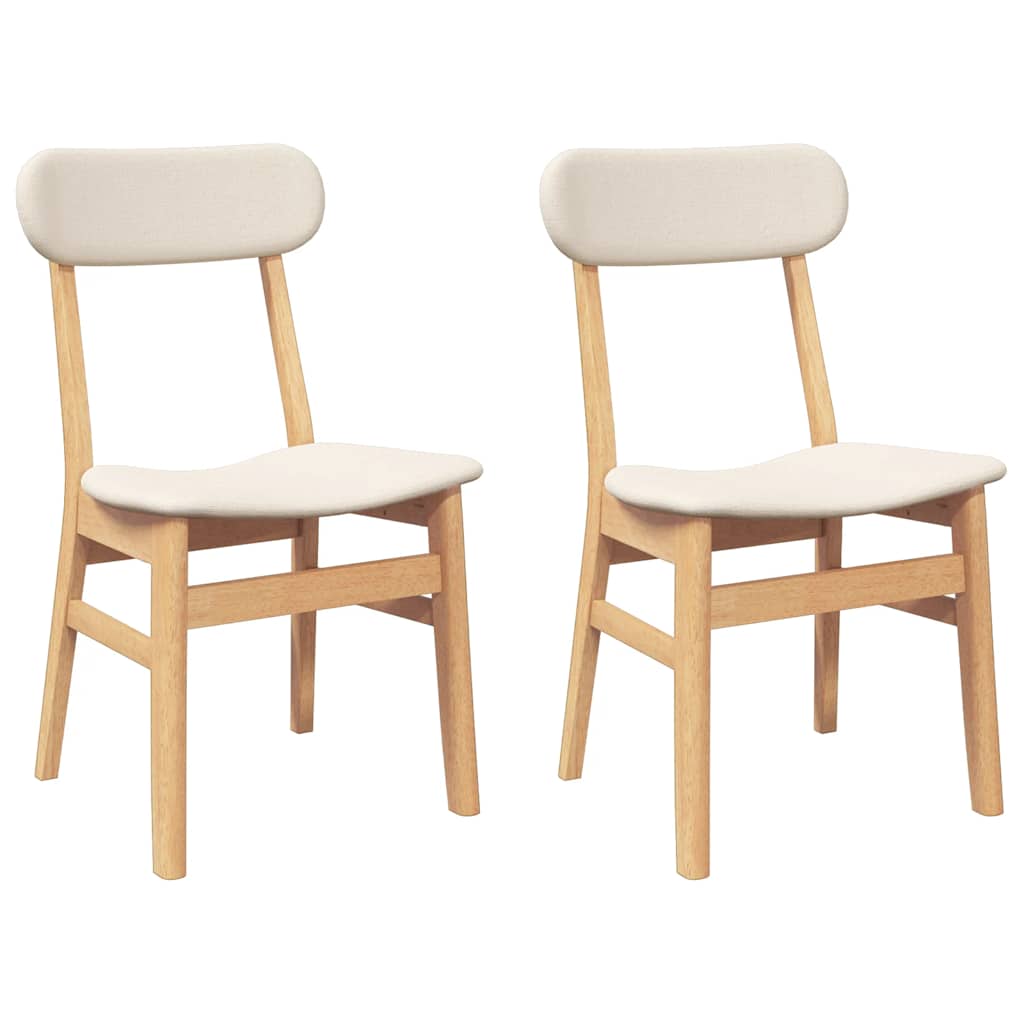 Chaises à manger coussins 2 pcs bois massif caoutchouc - XIOS
