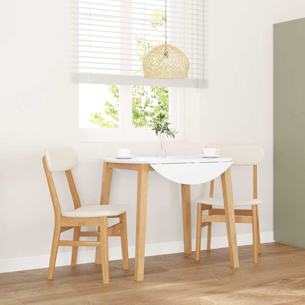 Chaises à manger coussins 2 pcs bois massif caoutchouc - XIOS