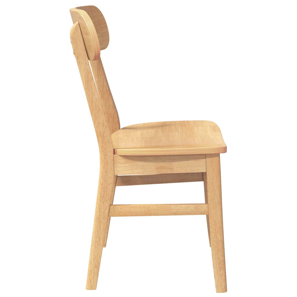 Chaises à manger 2 pcs bois massif caoutchouc - XIOS