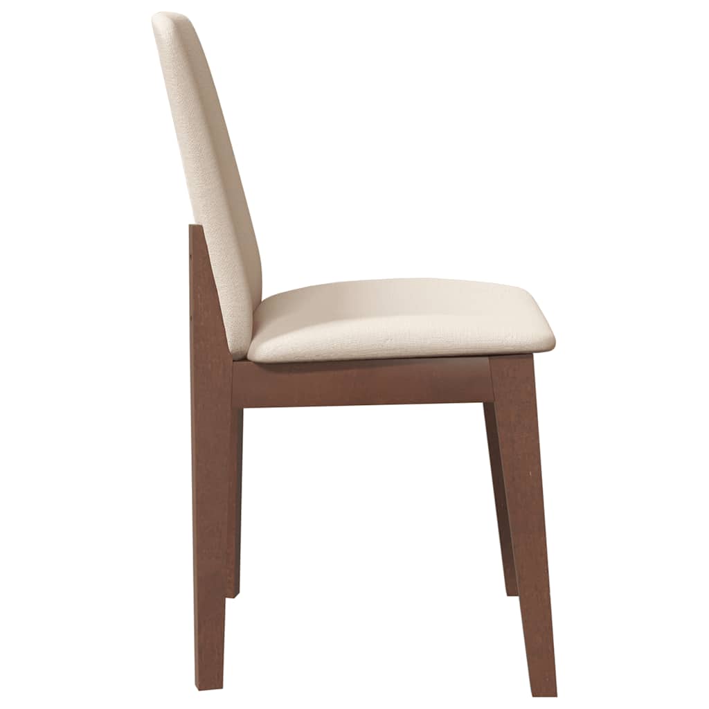 Chaises à manger coussins 2 pcs marron bois massif caoutchouc - XIOS