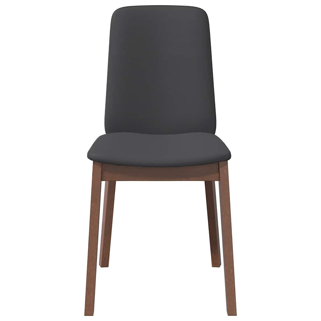 Chaises à manger coussins 2 pcs marron bois massif caoutchouc - XIOS