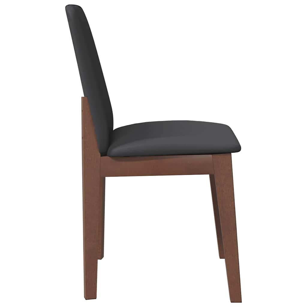 Chaises à manger coussins 2 pcs marron bois massif caoutchouc - XIOS