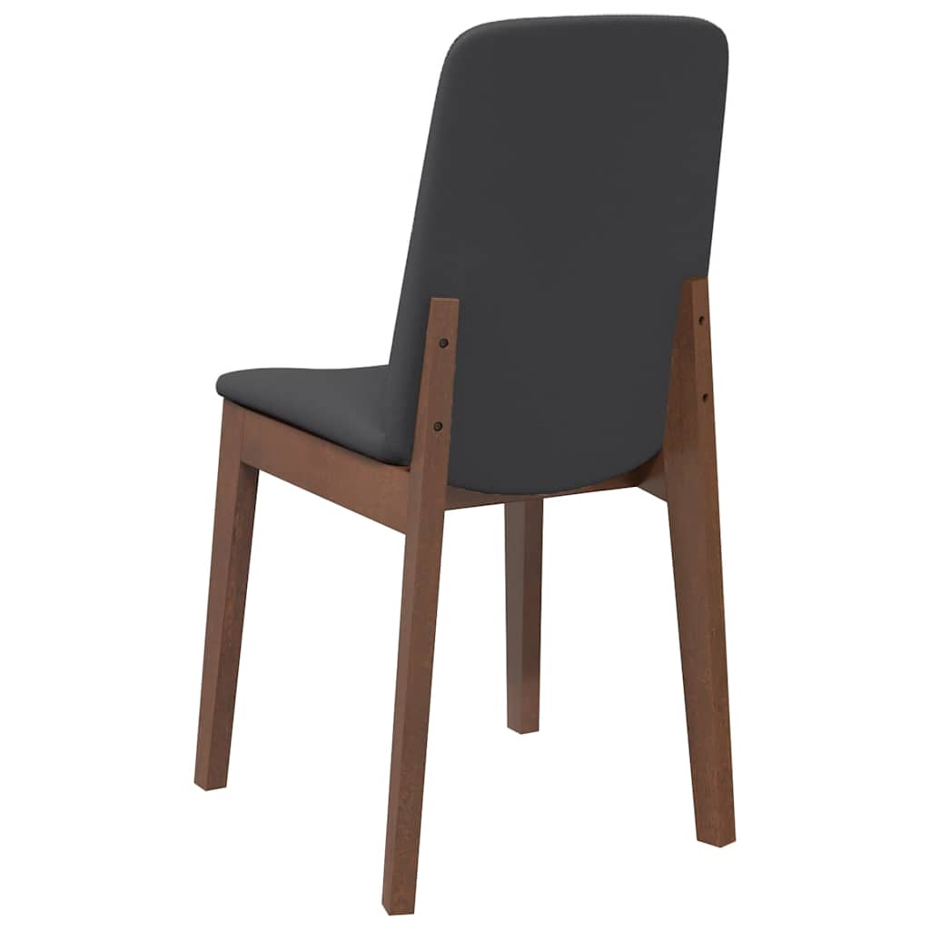 Chaises à manger coussins 2 pcs marron bois massif caoutchouc - XIOS
