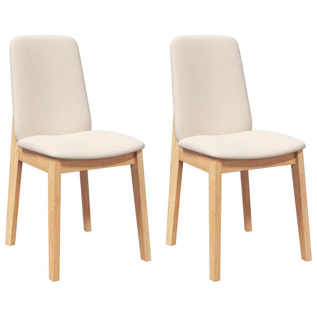 Chaises à manger coussins 2 pcs bois massif caoutchouc - XIOS