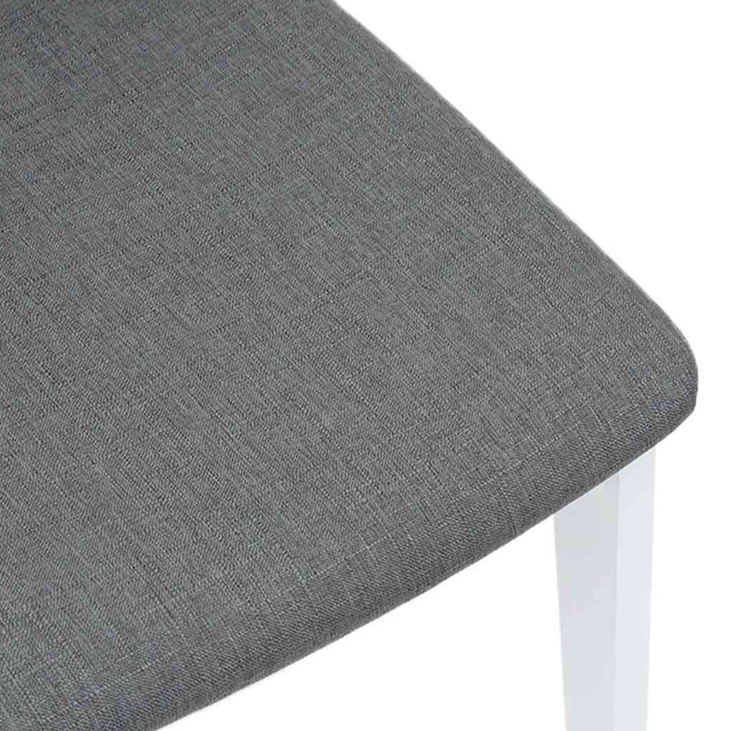 Chaises à manger coussins 2 pcs blanc bois massif caoutchouc - XIOS