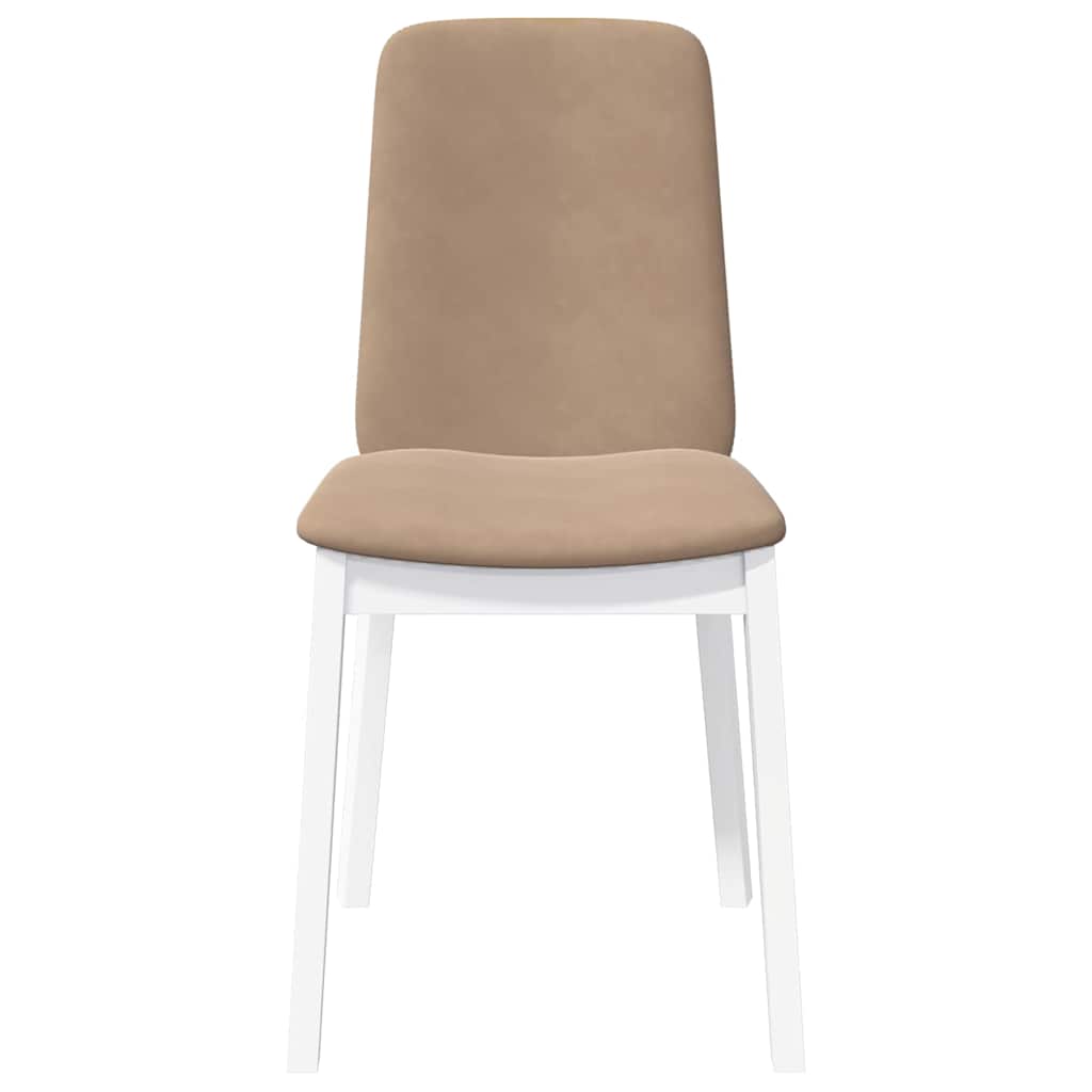 Chaises à manger coussins 2 pcs blanc bois massif caoutchouc - XIOS