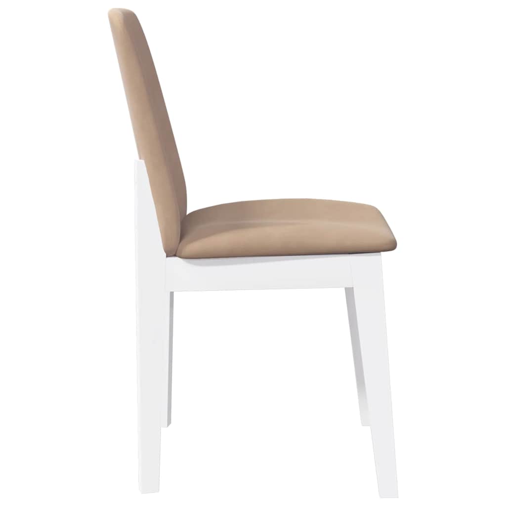 Chaises à manger coussins 2 pcs blanc bois massif caoutchouc - XIOS