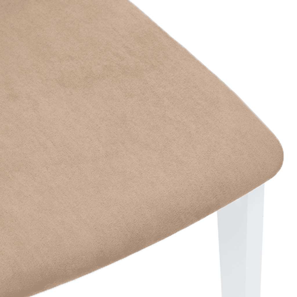 Chaises à manger coussins 2 pcs blanc bois massif caoutchouc - XIOS