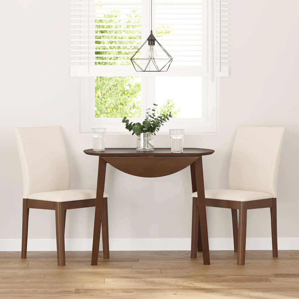 Chaises à manger coussins 2 pcs marron bois massif caoutchouc - XIOS