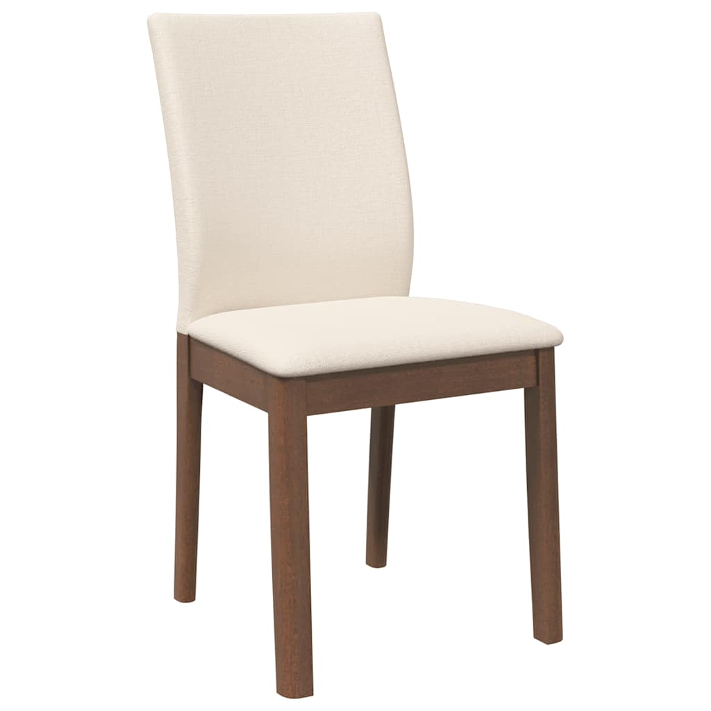 Chaises à manger coussins 2 pcs marron bois massif caoutchouc - XIOS