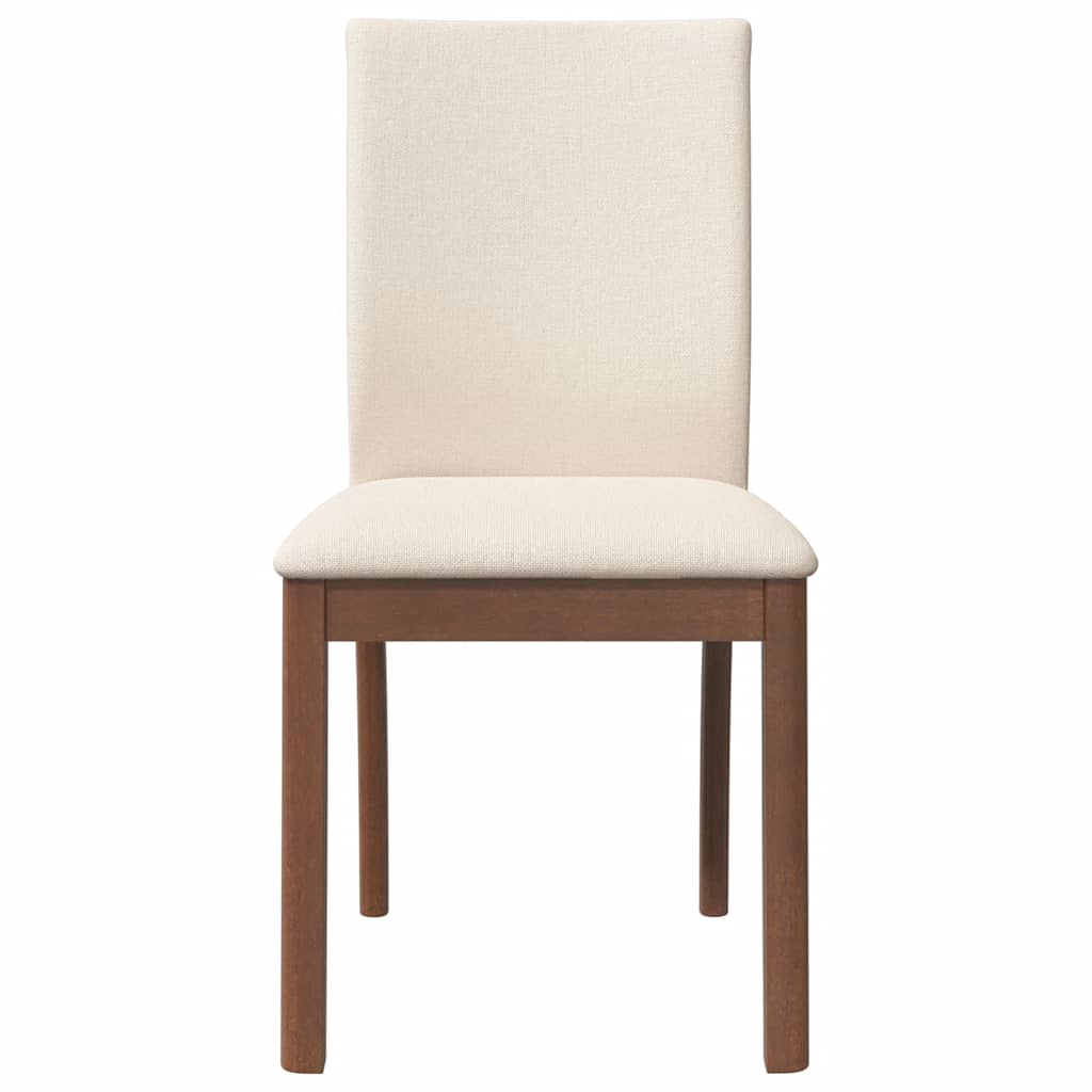 Chaises à manger coussins 2 pcs marron bois massif caoutchouc - XIOS