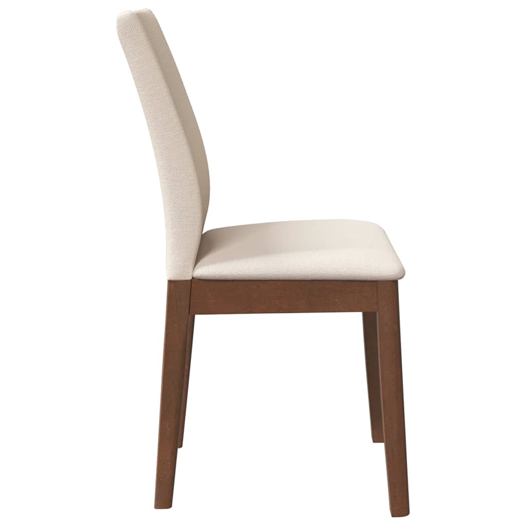 Chaises à manger coussins 2 pcs marron bois massif caoutchouc - XIOS