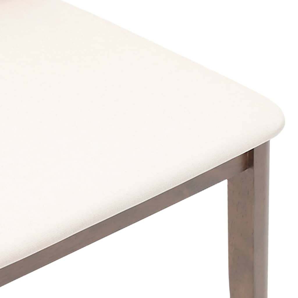 Chaises à manger coussins 2 pcs marron bois massif caoutchouc - XIOS