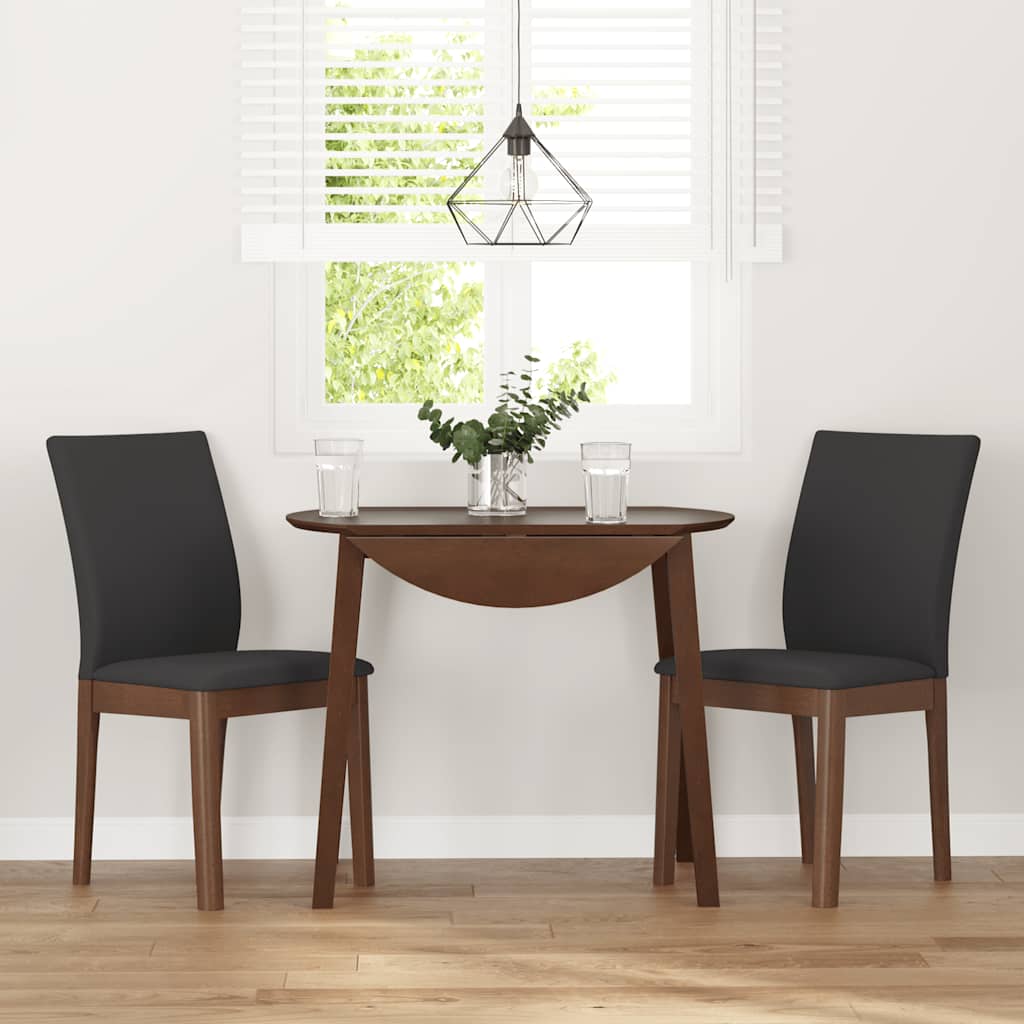 Chaises à manger coussins 2 pcs marron bois massif caoutchouc - XIOS