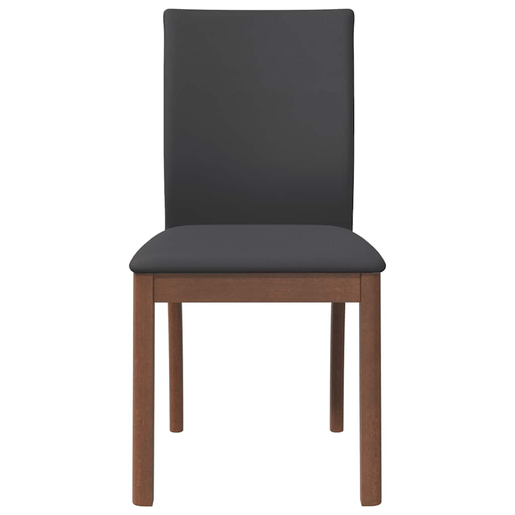 Chaises à manger coussins 2 pcs marron bois massif caoutchouc - XIOS