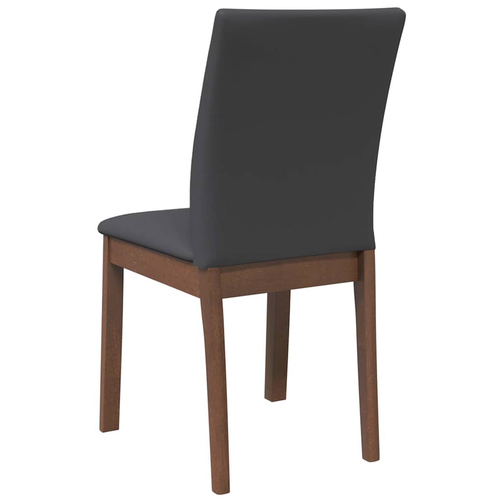 Chaises à manger coussins 2 pcs marron bois massif caoutchouc - XIOS