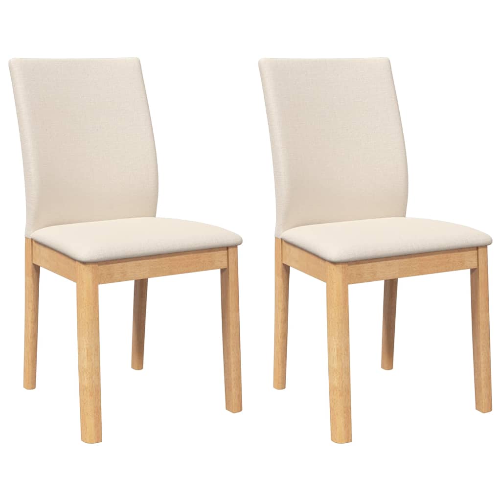 Chaises à manger coussins 2 pcs bois massif caoutchouc - XIOS