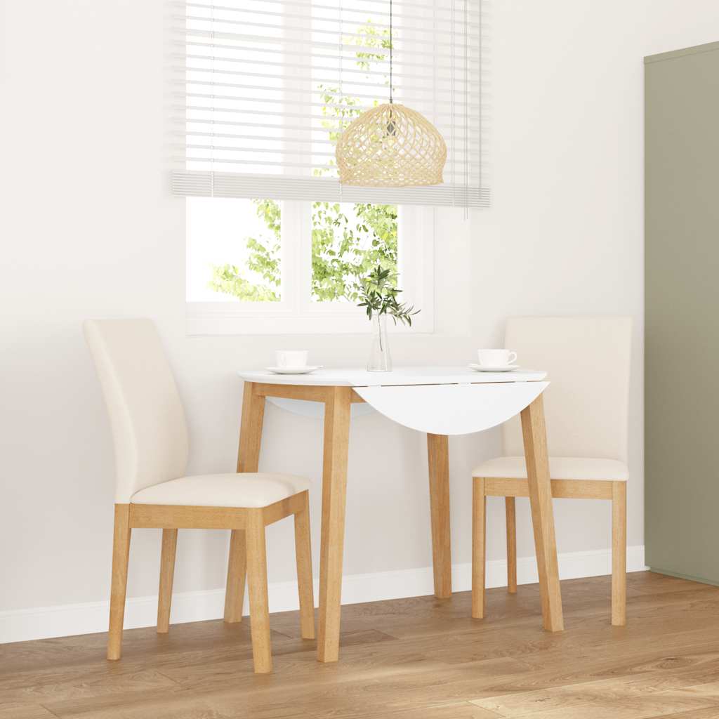 Chaises à manger coussins 2 pcs bois massif caoutchouc - XIOS