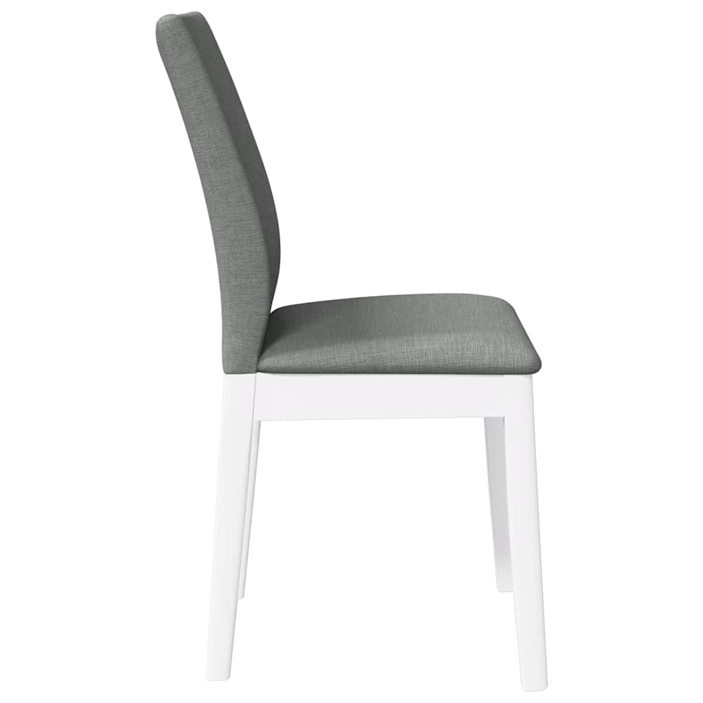 Chaises à manger coussins 2 pcs blanc bois massif caoutchouc - XIOS