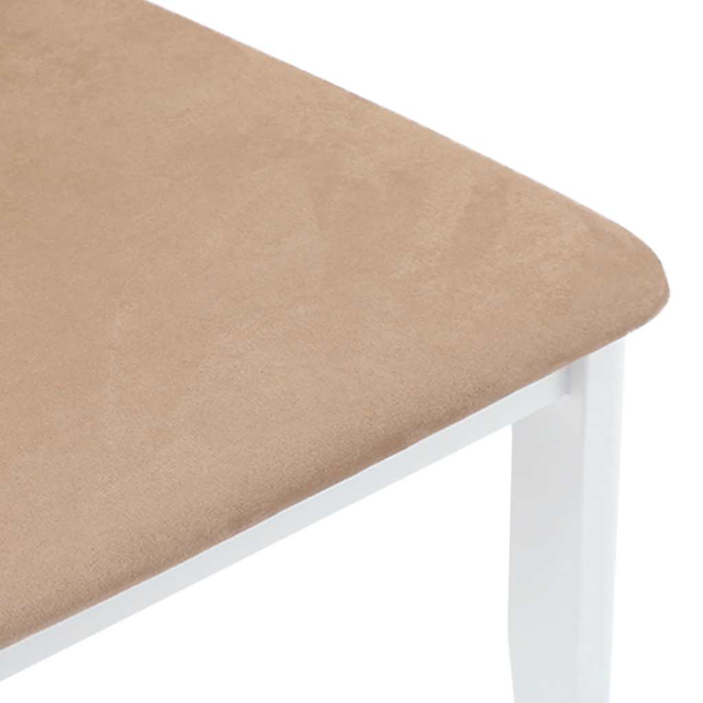 Chaises à manger coussins 2 pcs blanc bois massif caoutchouc - XIOS