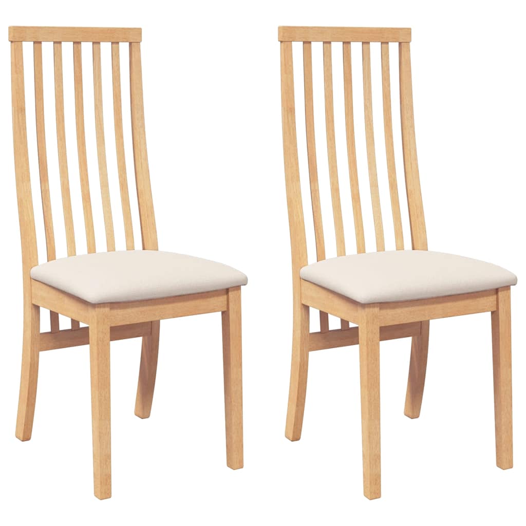 Chaises à manger coussins 2 pcs bois massif caoutchouc - XIOS
