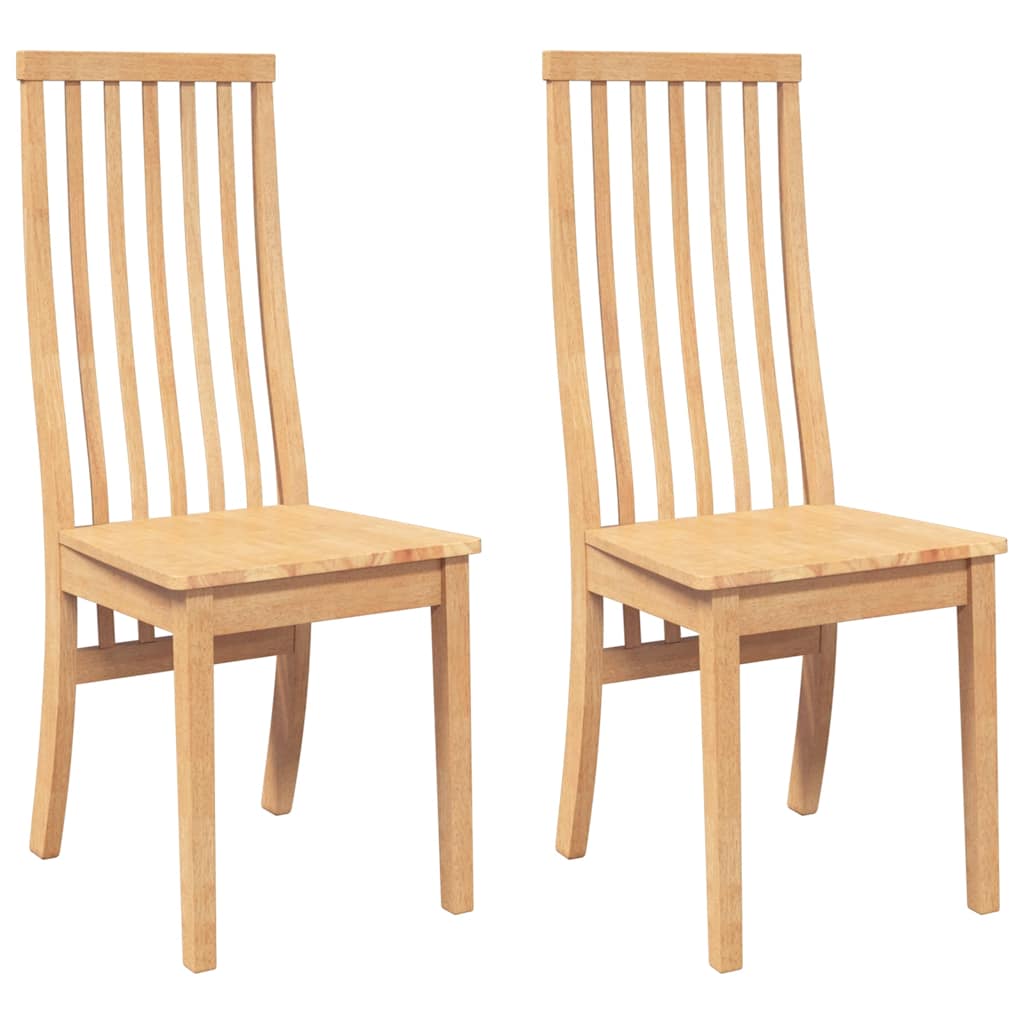 Chaises à manger 2 pcs bois massif caoutchouc - XIOS